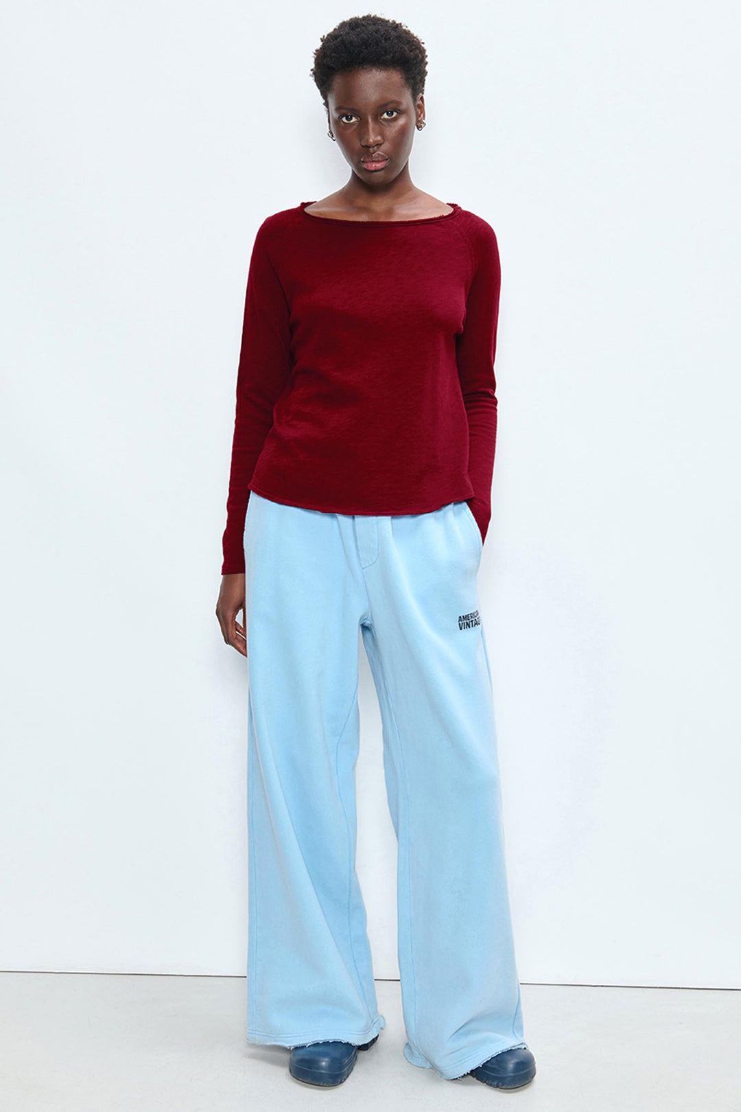 Sonoma B-Neck LS T-Shirt in Cherry Tree