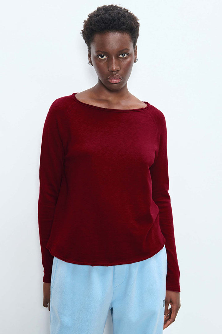 Sonoma B-Neck LS T-Shirt in Cherry Tree