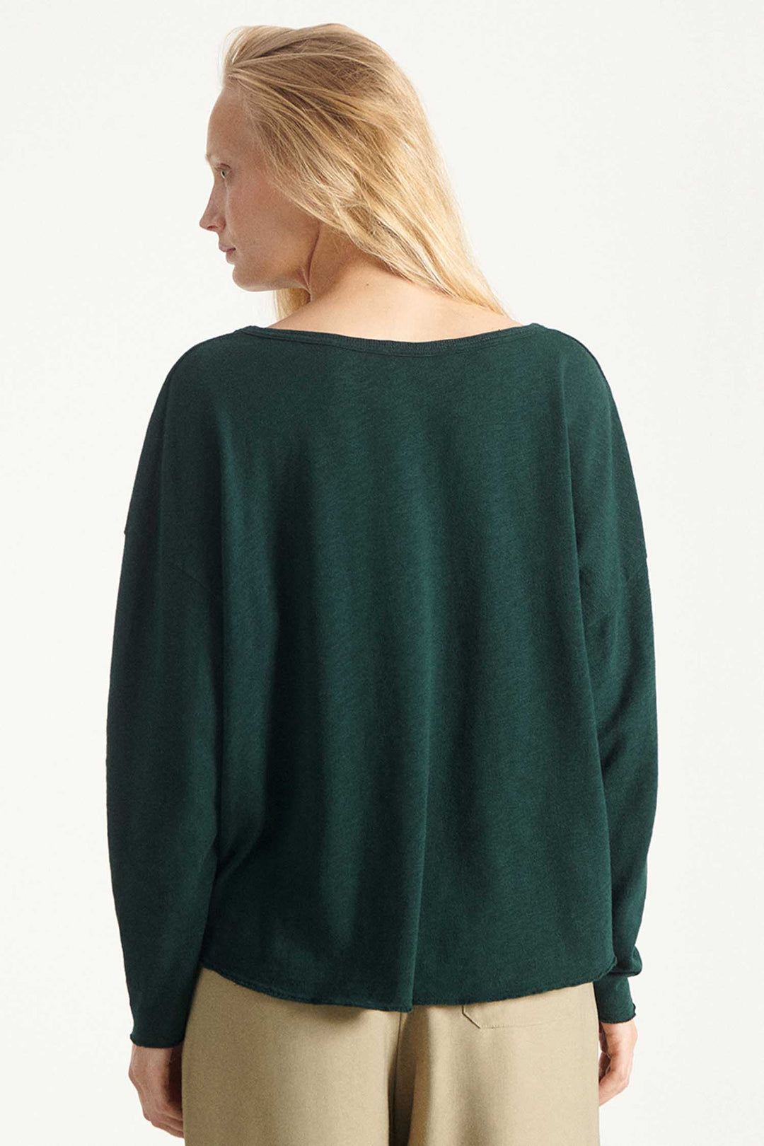 Sonoma V-neck LS T-Shirt in Vintage Cypress