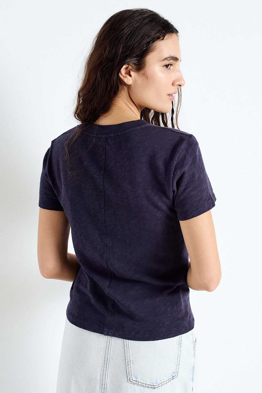 Sonoma R-Neck SS T-Shirt in Vintage Navy Blue