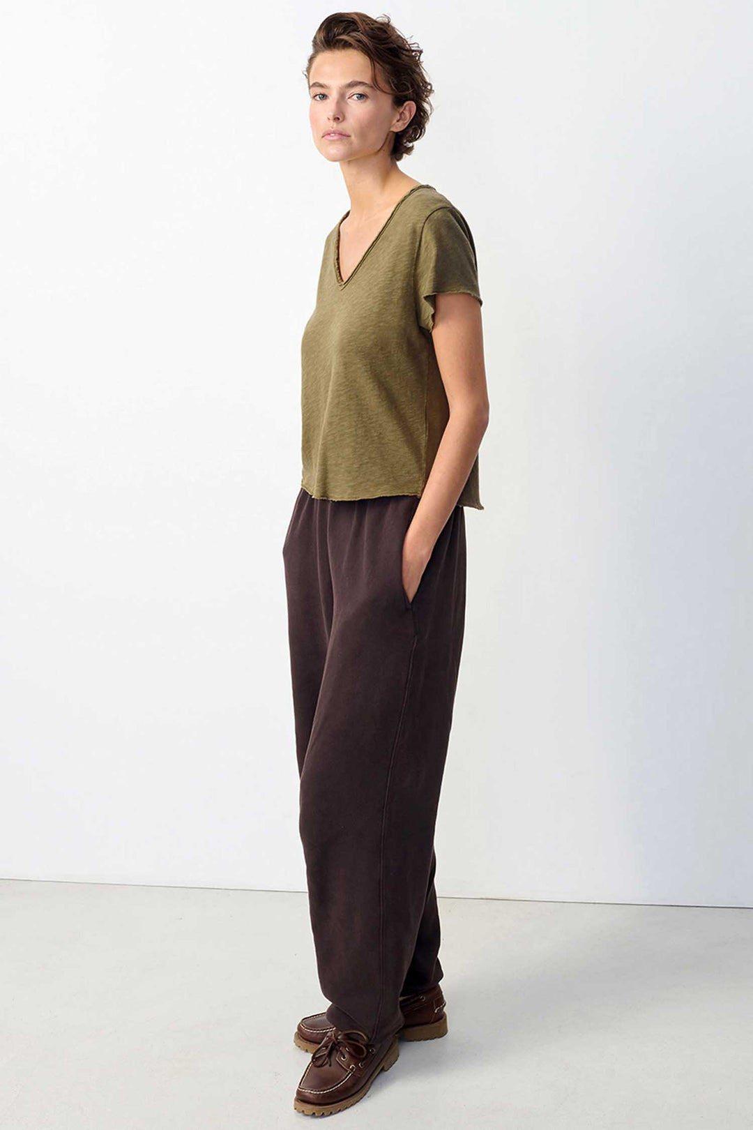 Sonoma V-Neck SS T-Shirt in Vintage Bush