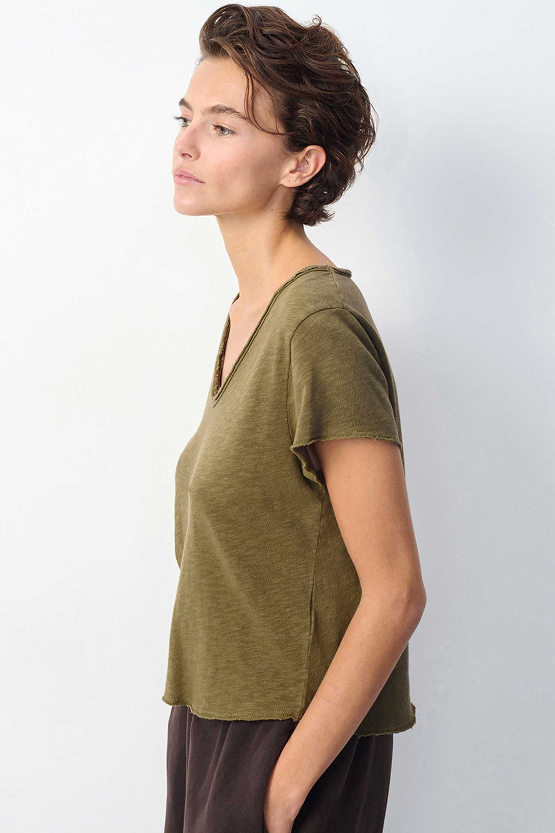 Sonoma V-Neck SS T-Shirt in Vintage Bush