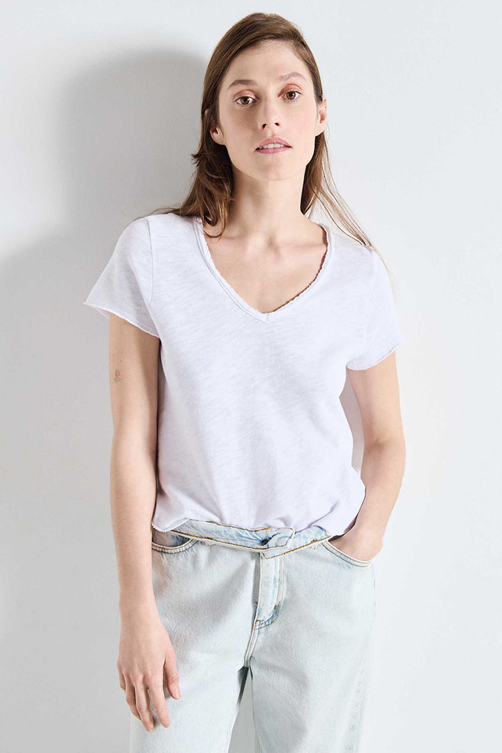 Sonoma V-Neck SS T-Shirt in White