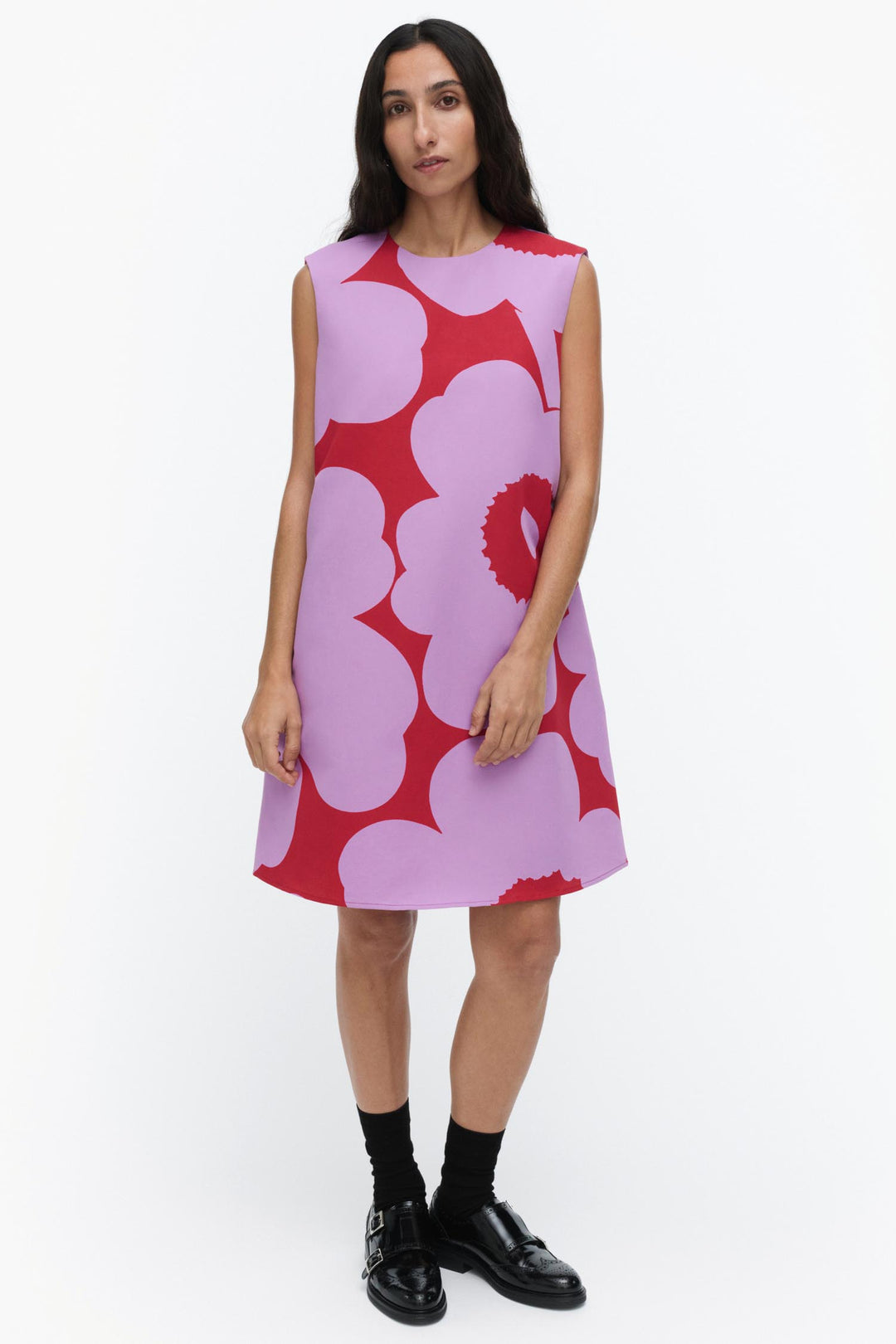 marimekko mini dress Marimekko Iloinen Piccolo Mini Dress In Pink/Orange - 50% Off