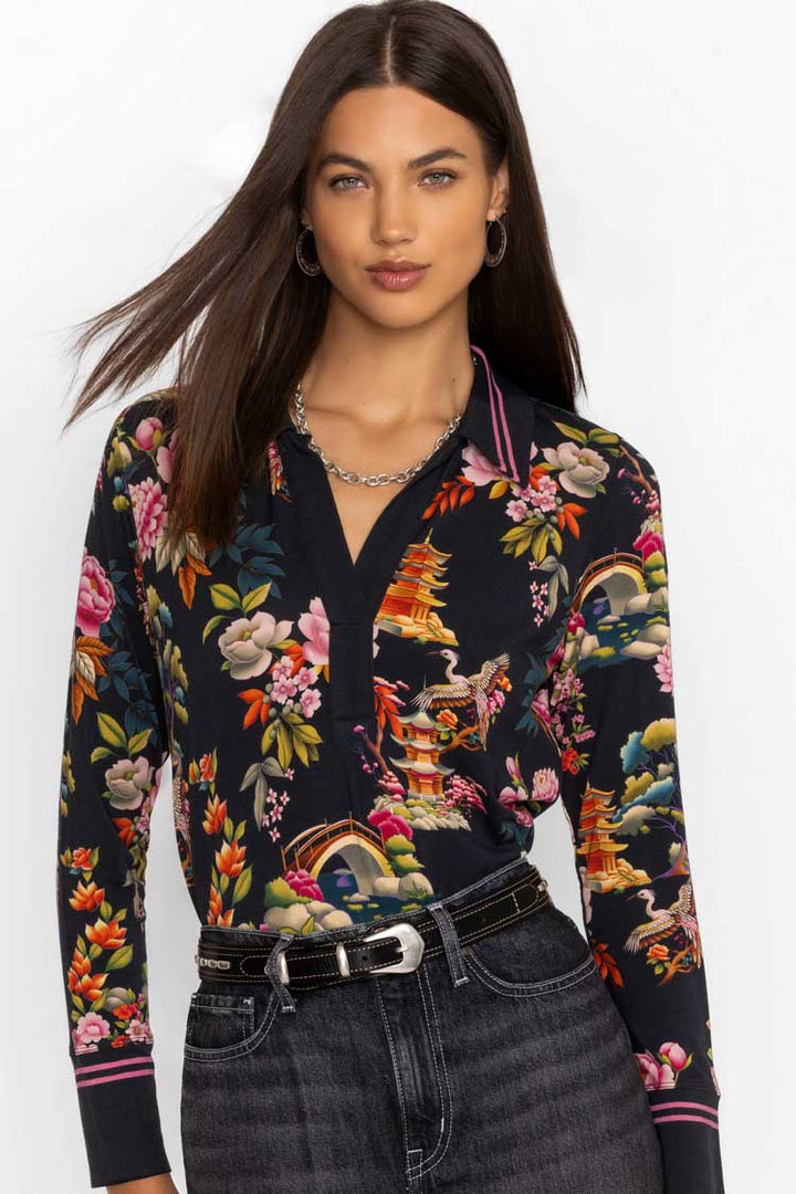 Soundbath Janie Fav Split Front Collared Shirt