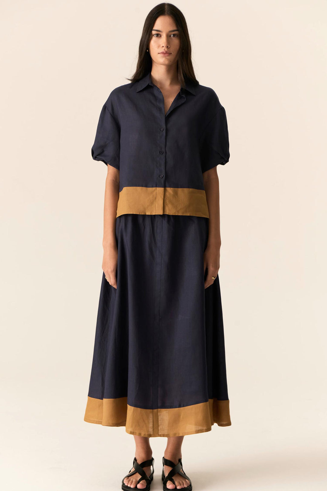 Speck Shirt in Ink Ginger