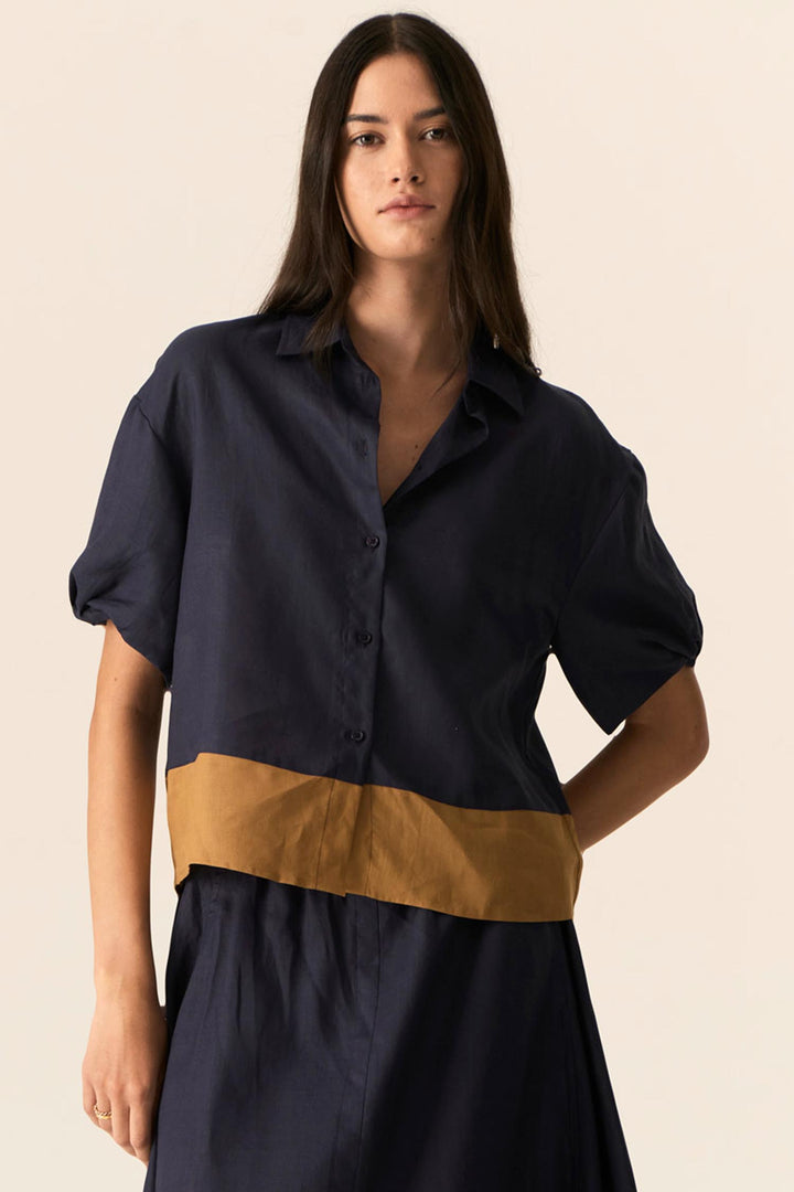 Speck Shirt in Ink Ginger