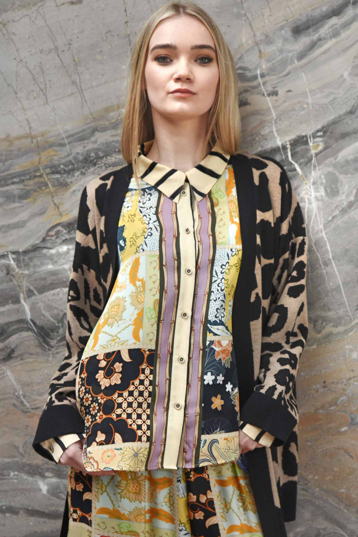 Spot n Cold Cardigan in Leopard