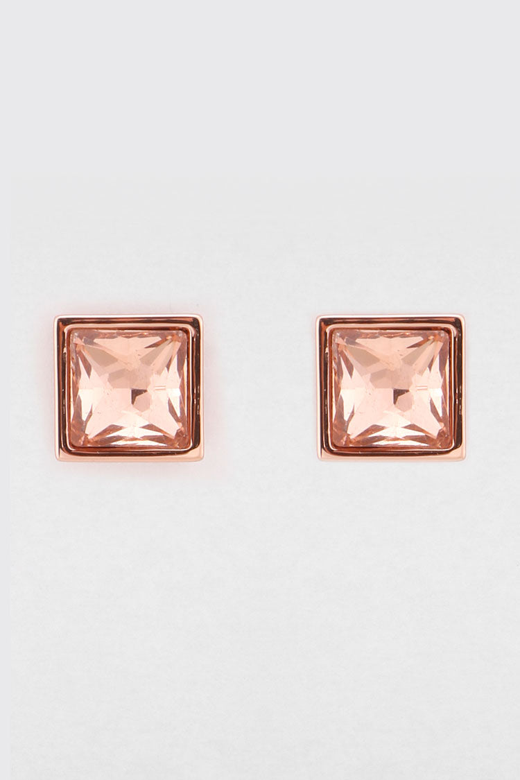 Square Stud Earring in Rose