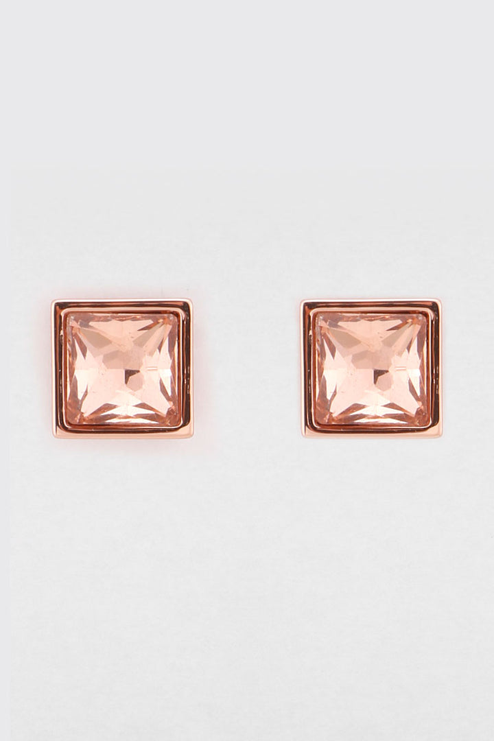 Square Stud Earring in Rose