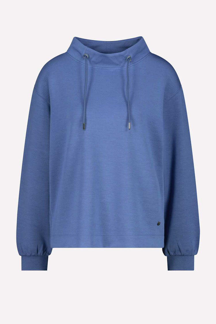 Stand-Up Collar Sweatshirt in Moonlight Blue