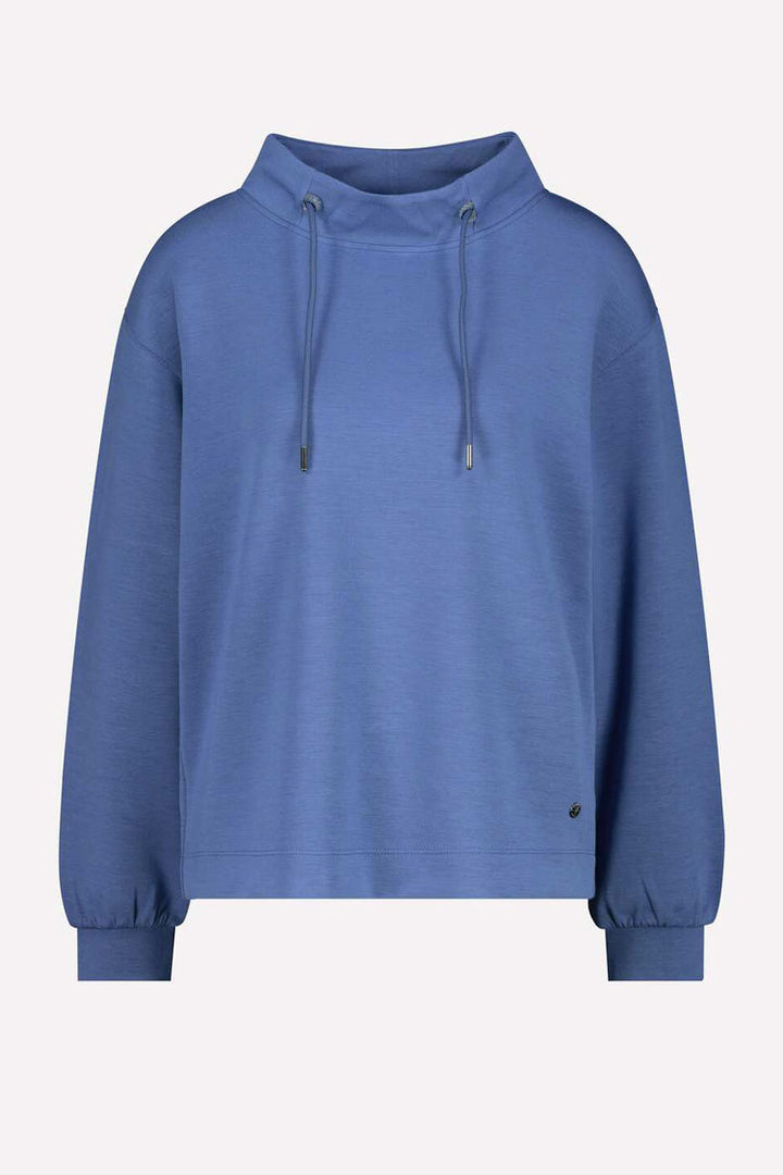 Stand-Up Collar Sweatshirt in Moonlight Blue