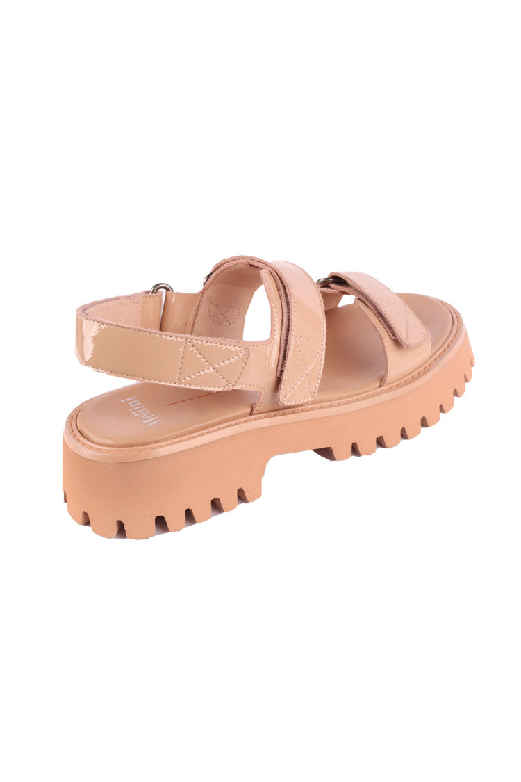 Start Patent Leather Sandals in Nude