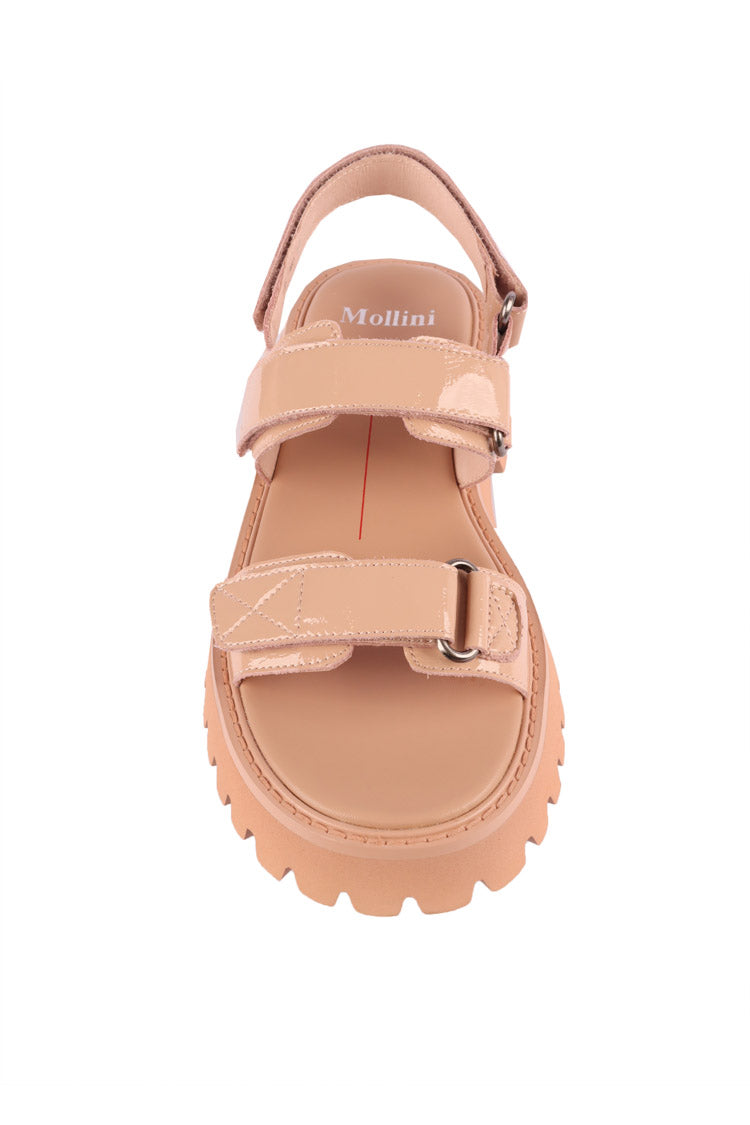 Start Patent Leather Sandals in Nude