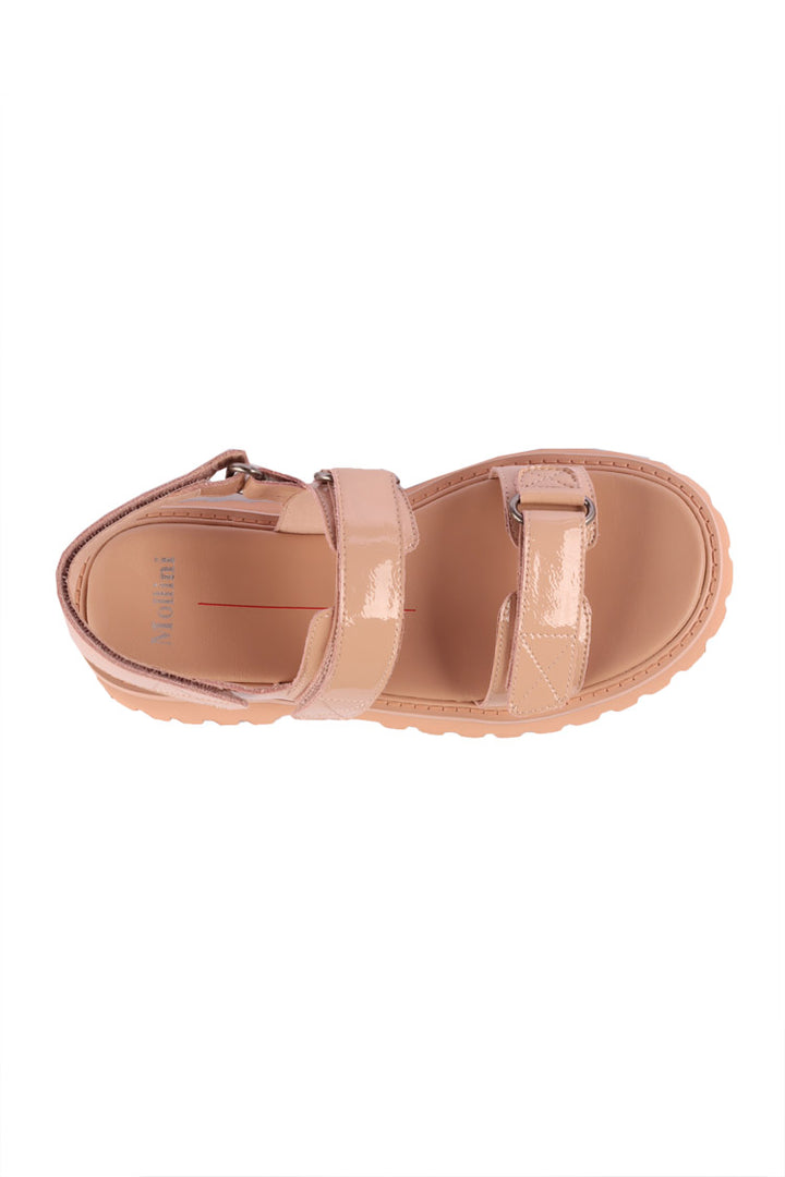 Start Patent Leather Sandals in Nude