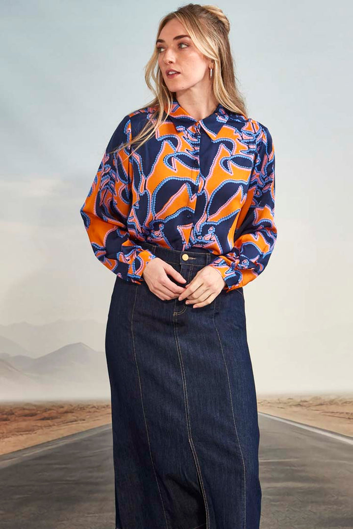 Stevie Skirt in Dark Denim