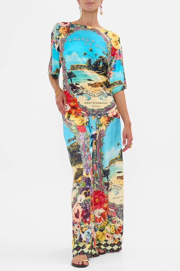 Straight Leg Pant in Bathing Bombshell