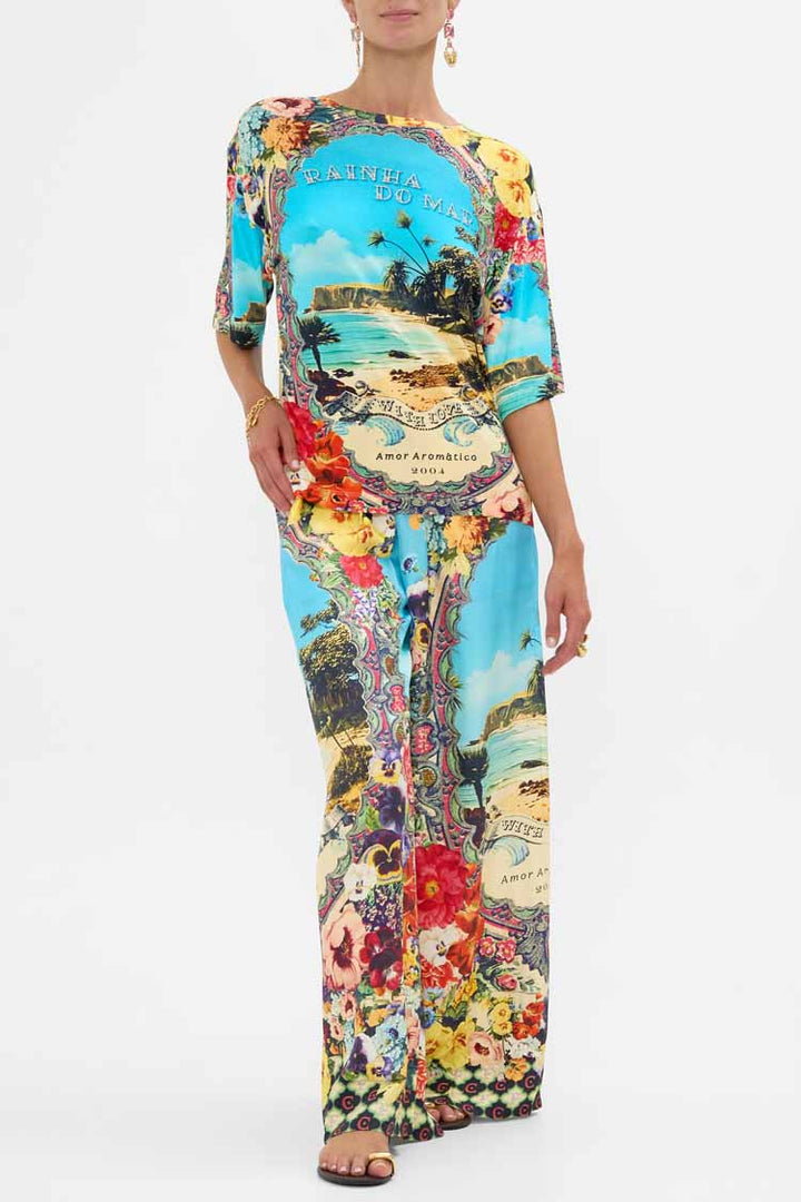 Straight Leg Pant in Bathing Bombshell