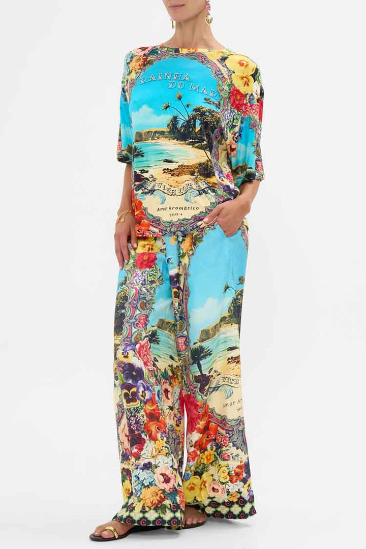 Straight Leg Pant in Bathing Bombshell