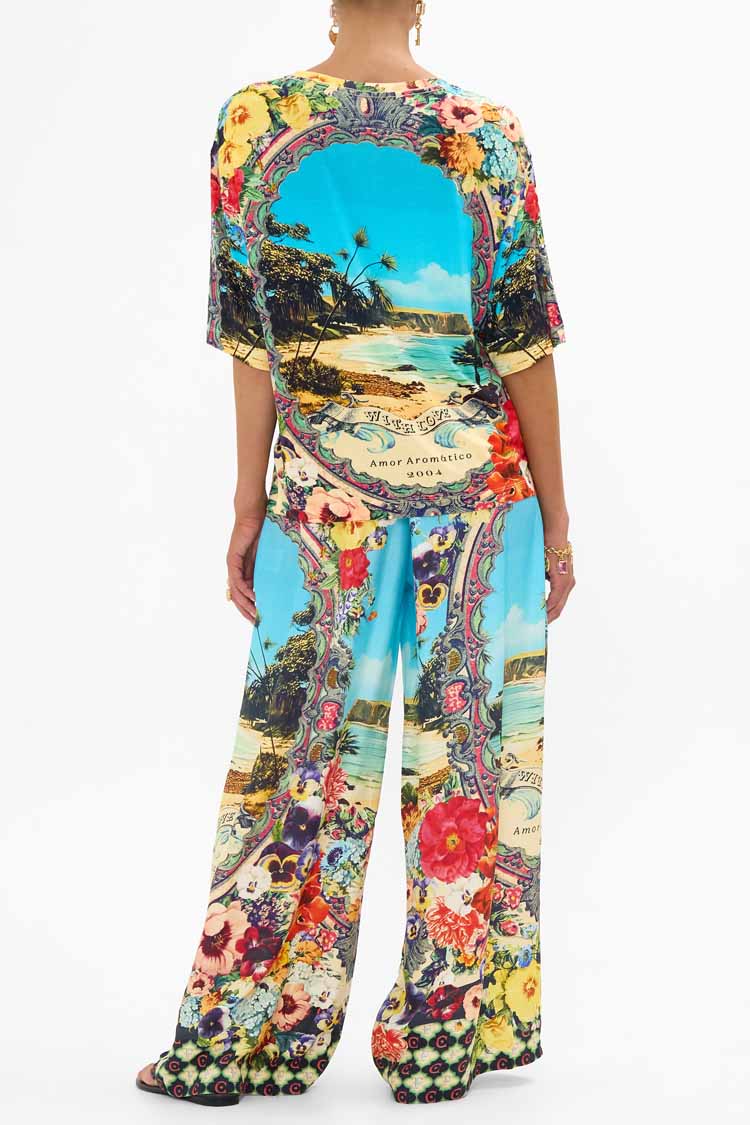Straight Leg Pant in Bathing Bombshell