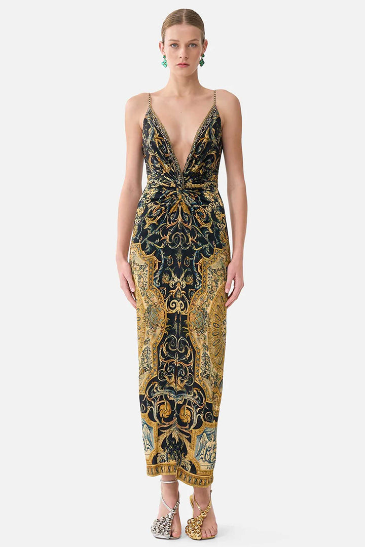 Strappy Dress in Twist Front in Museum Memoirs