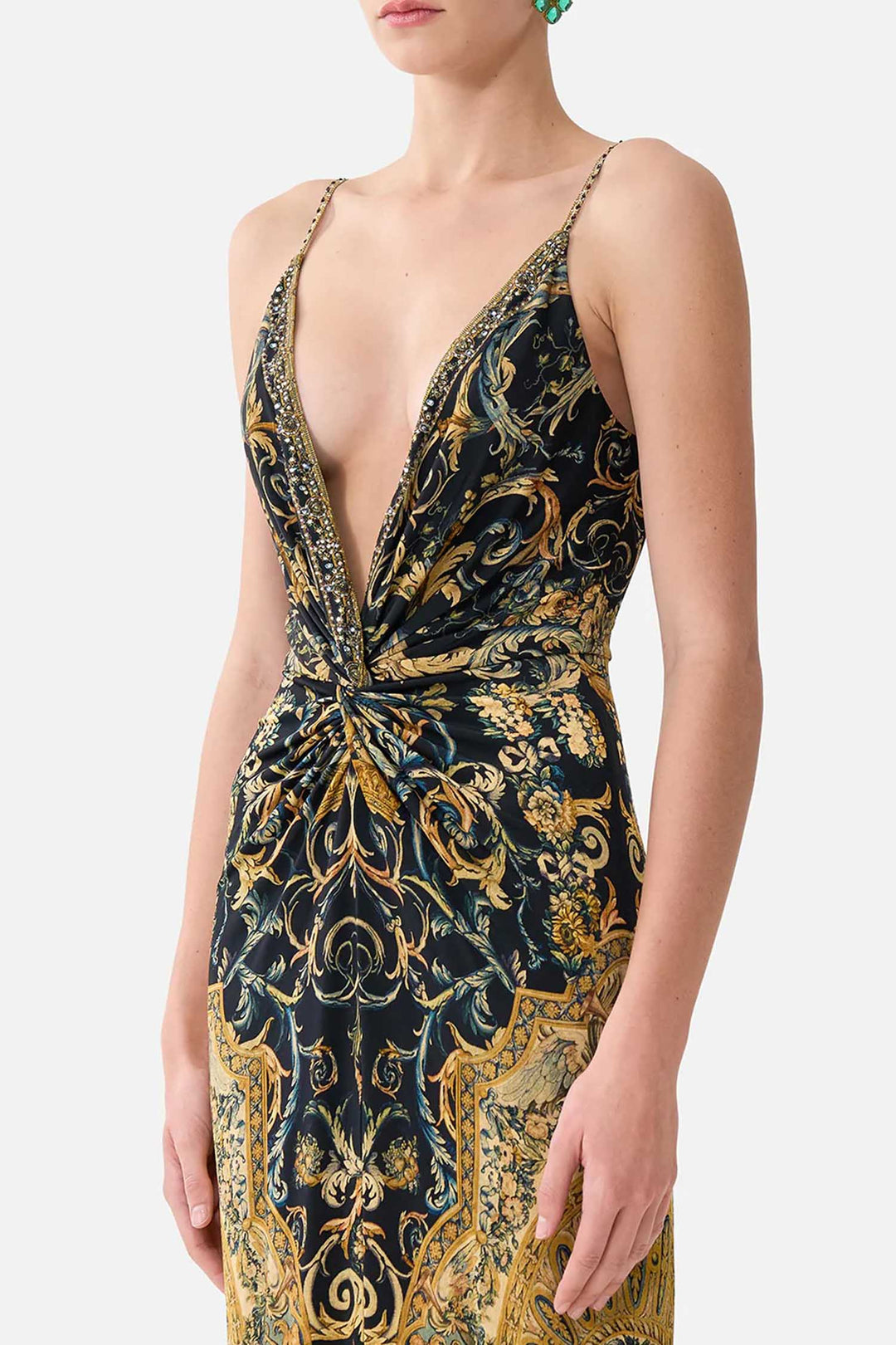 Strappy Dress in Twist Front in Museum Memoirs