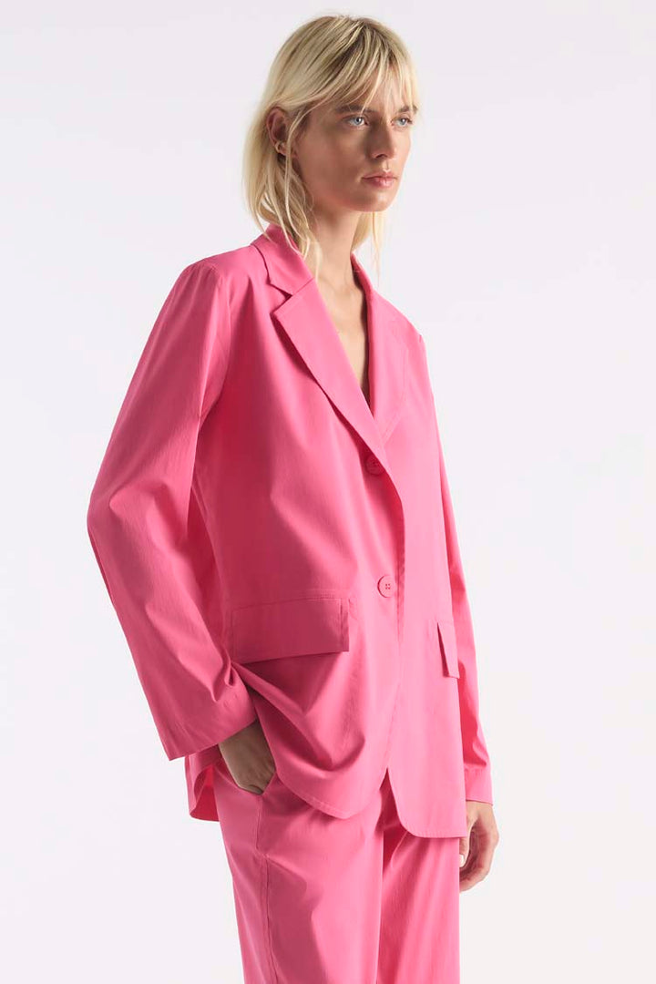 Stretch Blazer in Hibiscus