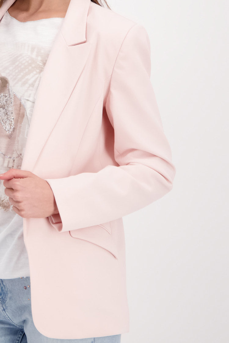 Stretch Open Blazer in Light Rose