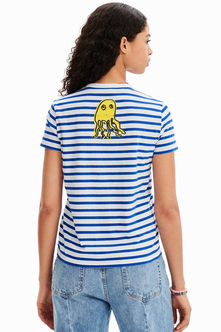 Striped Arty Front T-shirt