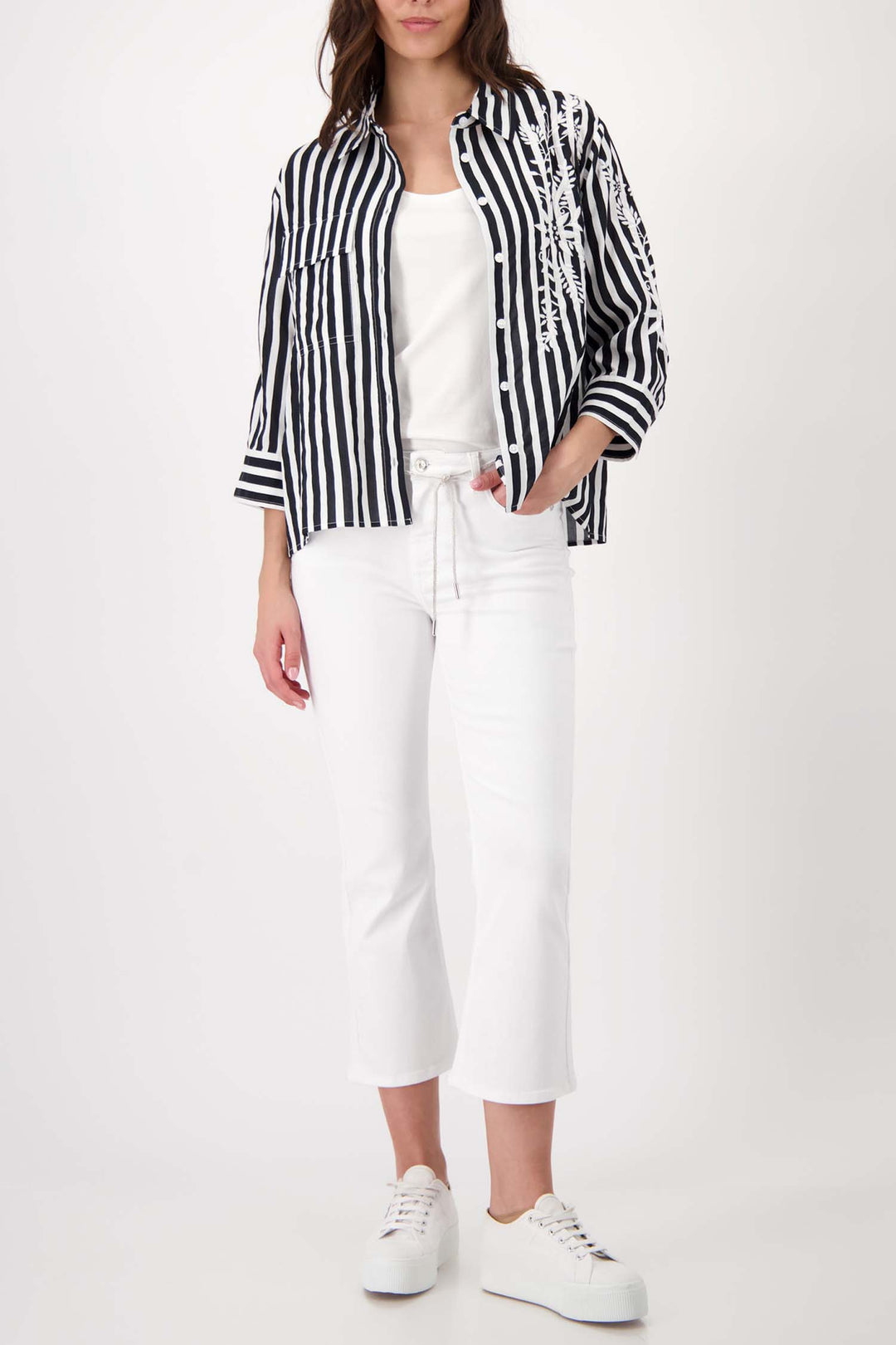 Striped Blouse in Black