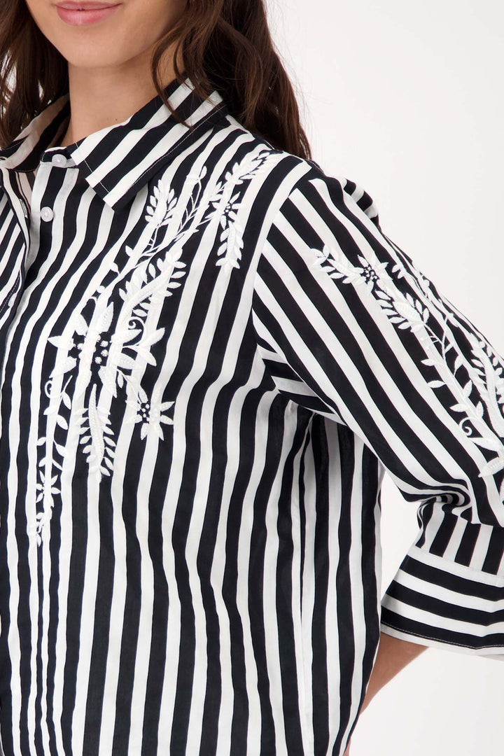 Striped Blouse in Black
