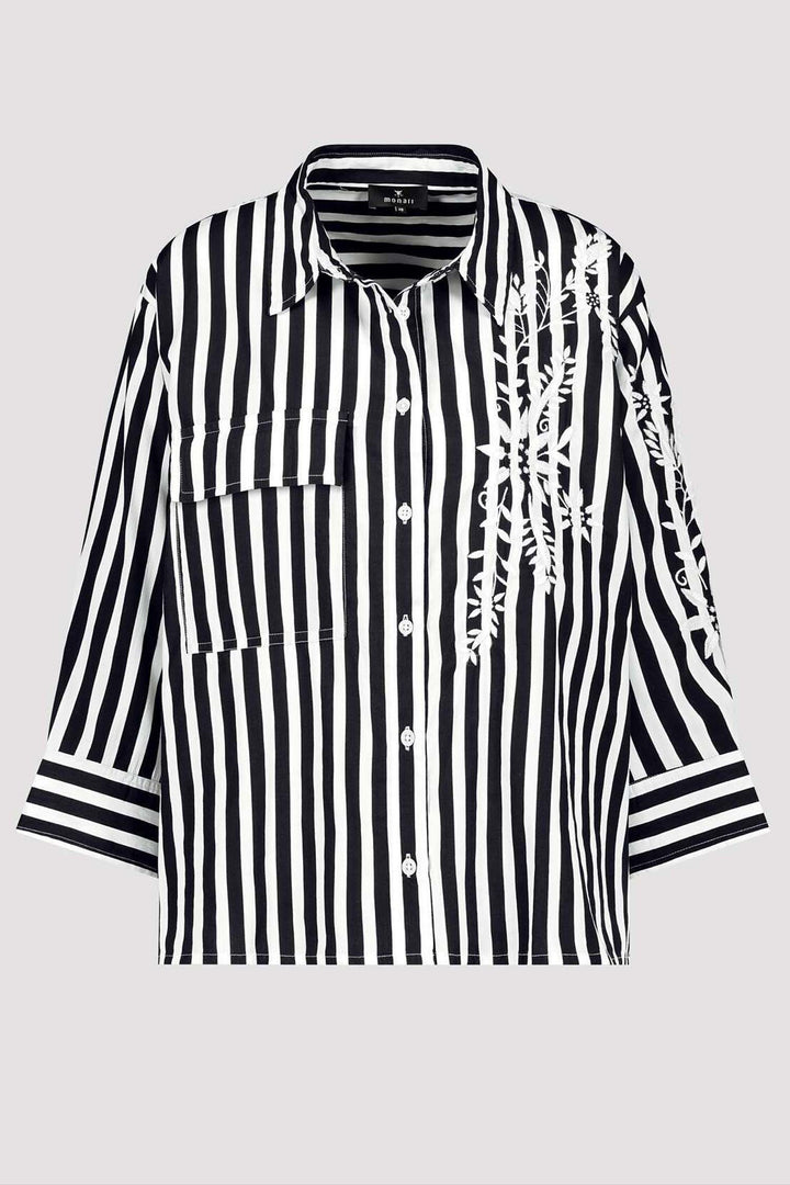 Striped Blouse in Black