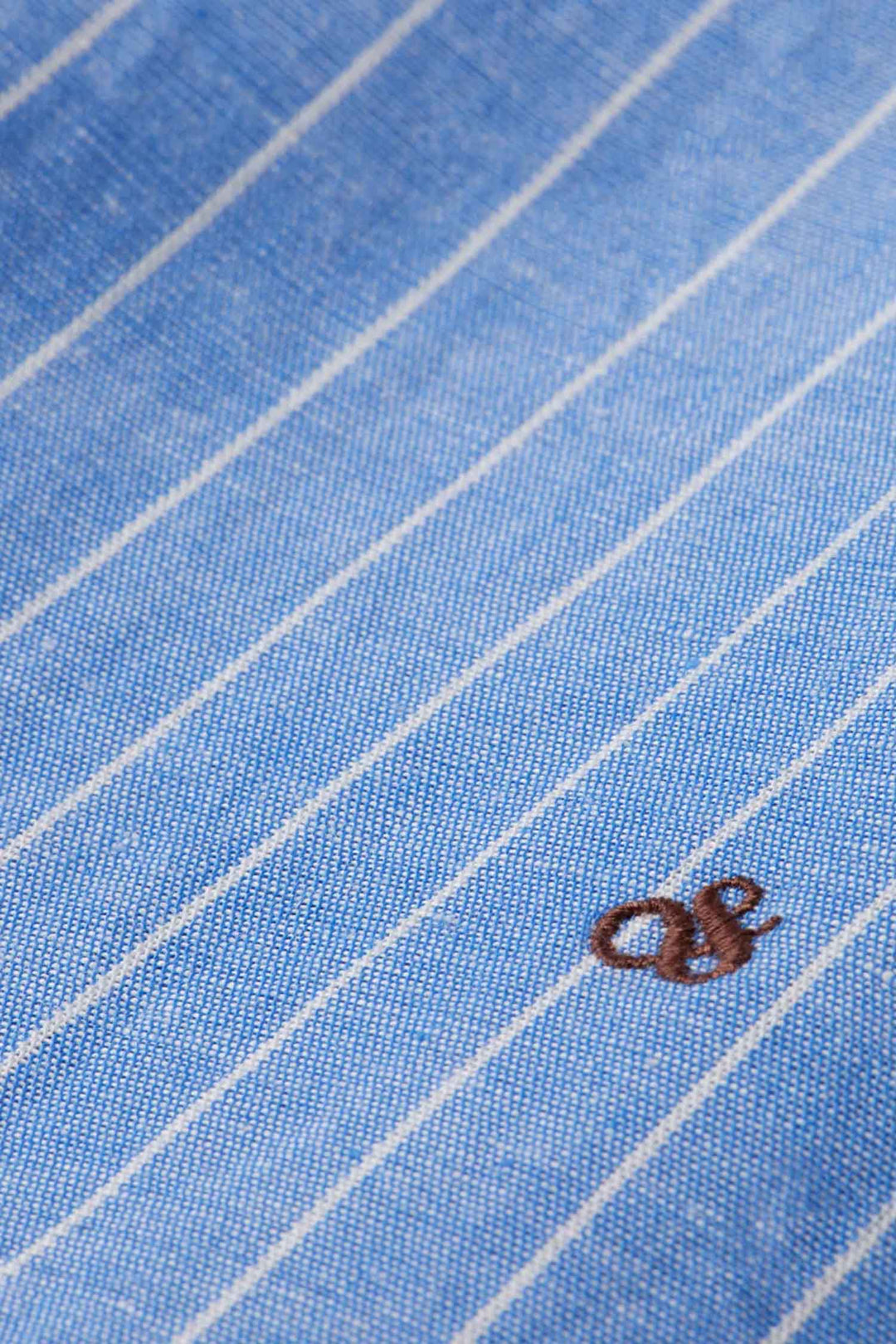 Striped Blouse in Blue White Pin stripe