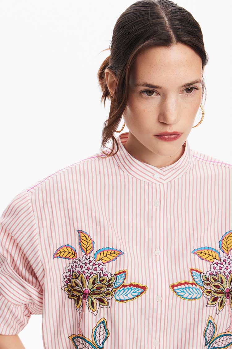 Striped Floral Shirt