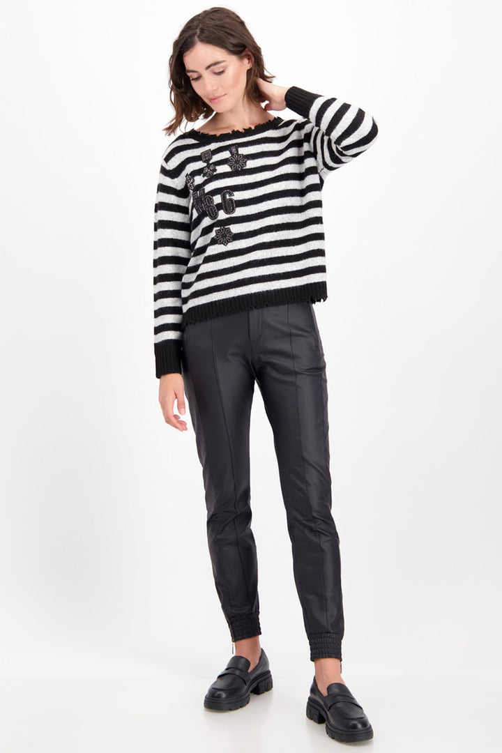 Striped Sweater w Raw Edges | FINAL SALE