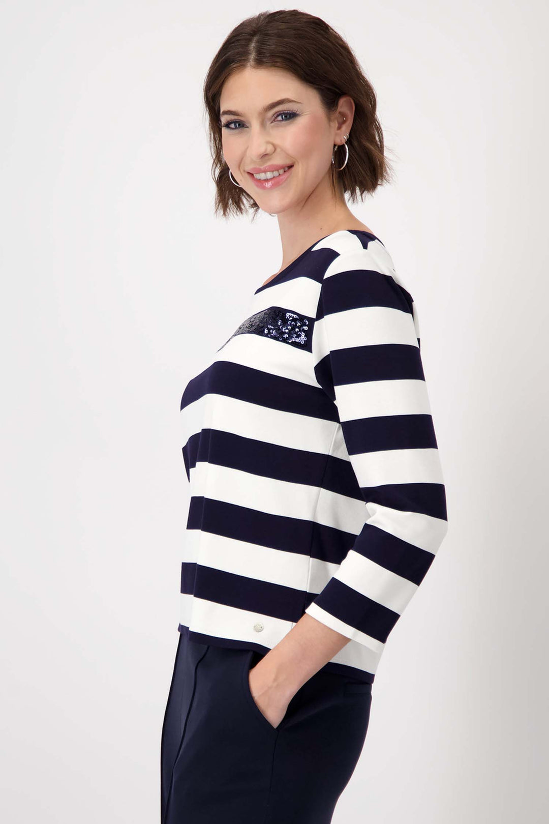 Striped Sweatshirt w Sequins