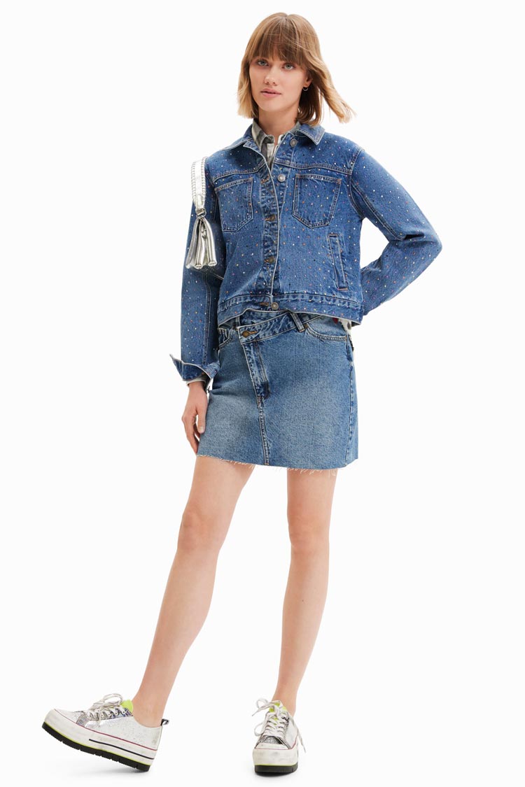 Studded Denim Trucker Jacket
