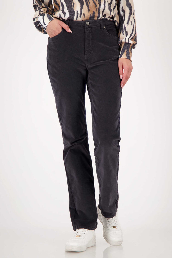 Washed Velvet Pants in Anthra