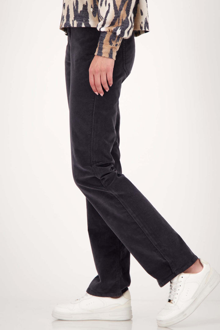 Washed Velvet Pants in Anthra