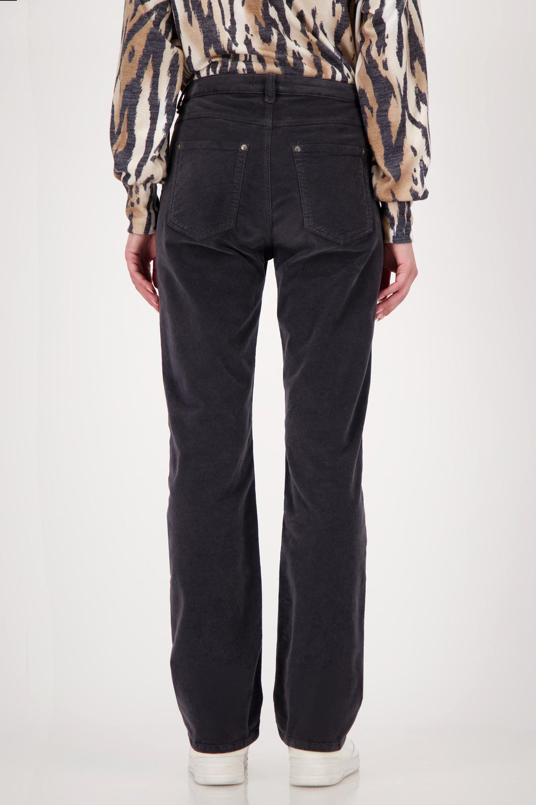 Washed Velvet Pants in Anthra