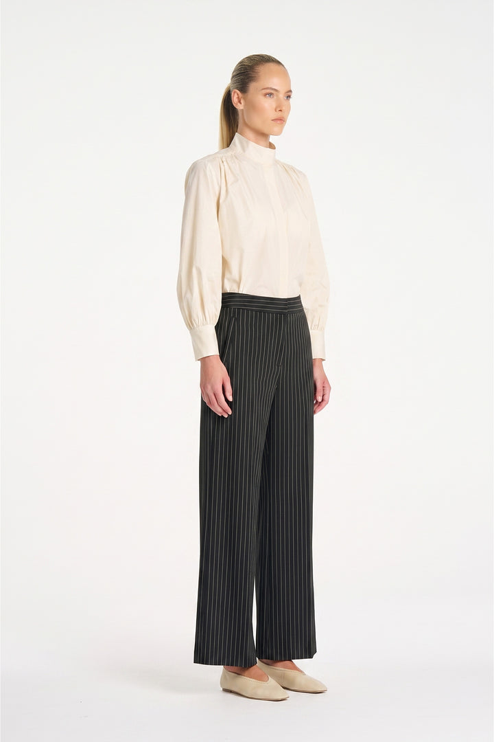 Suit Pant in Black/ Vanilla