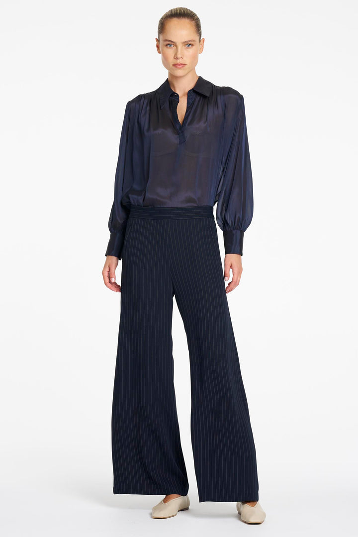 Suit Pant in Navy/Chalk