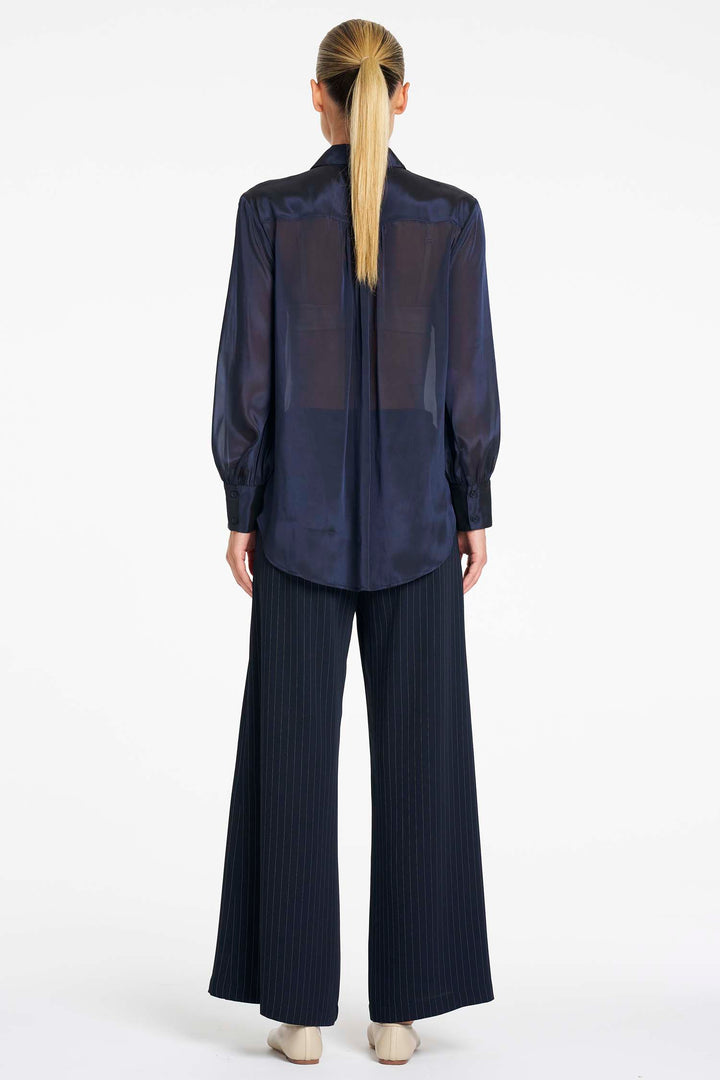 Suit Pant in Navy/Chalk