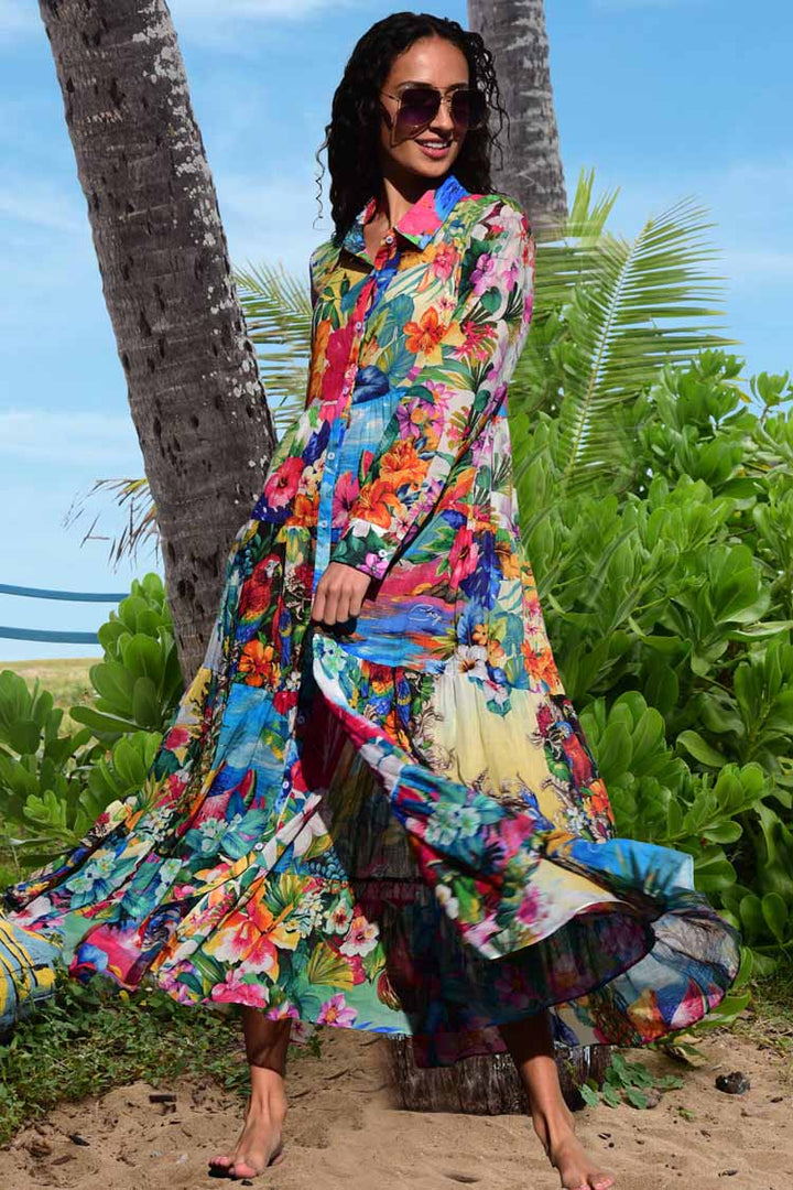 Sun & the Swoon Island Dress in Blue