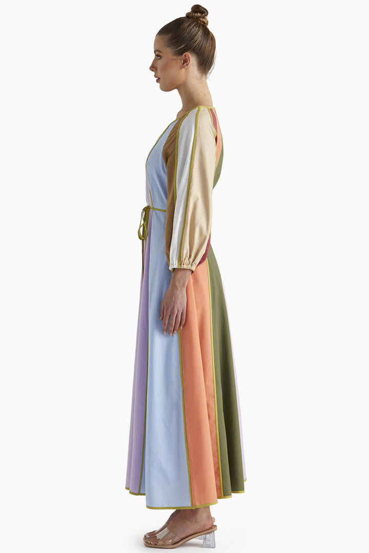 Sun Jewel Dress in Colours Stripe