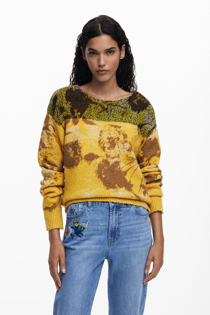 Sunflower Embroidered Jeans in Denim Medium Wash