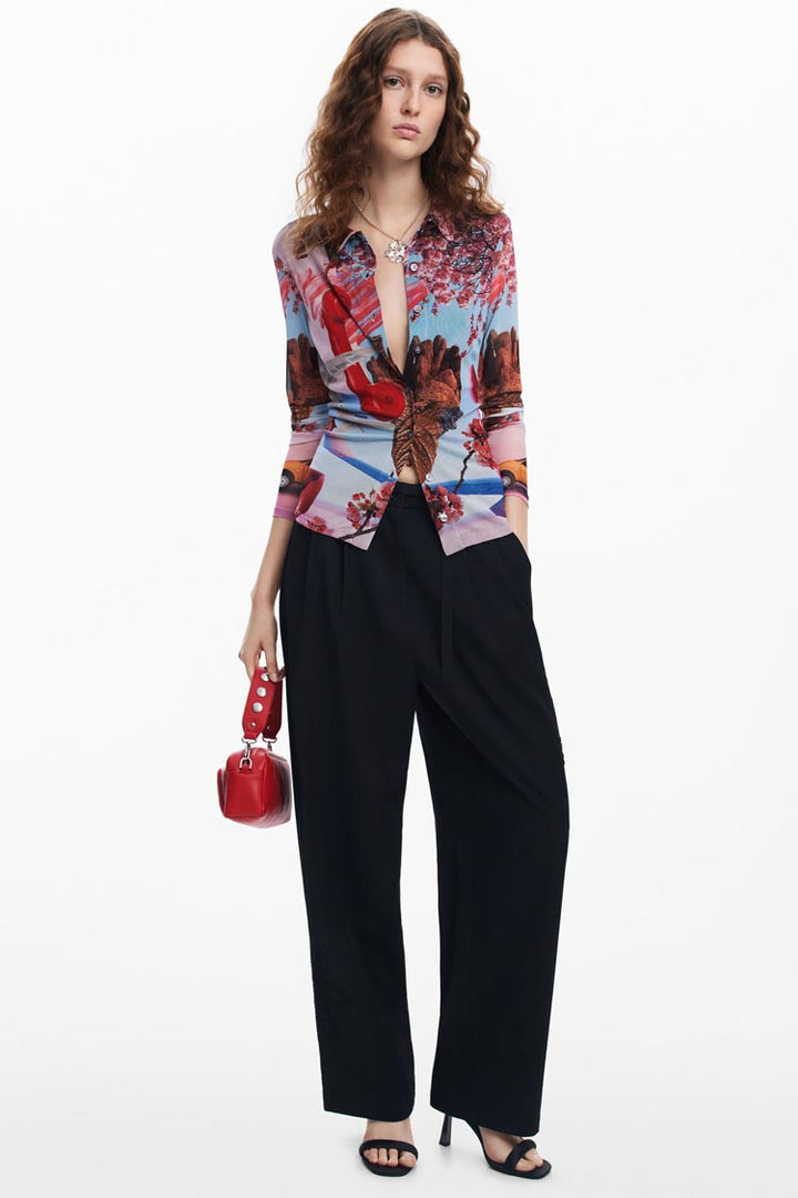 Surreal Blossom Printed Shirt