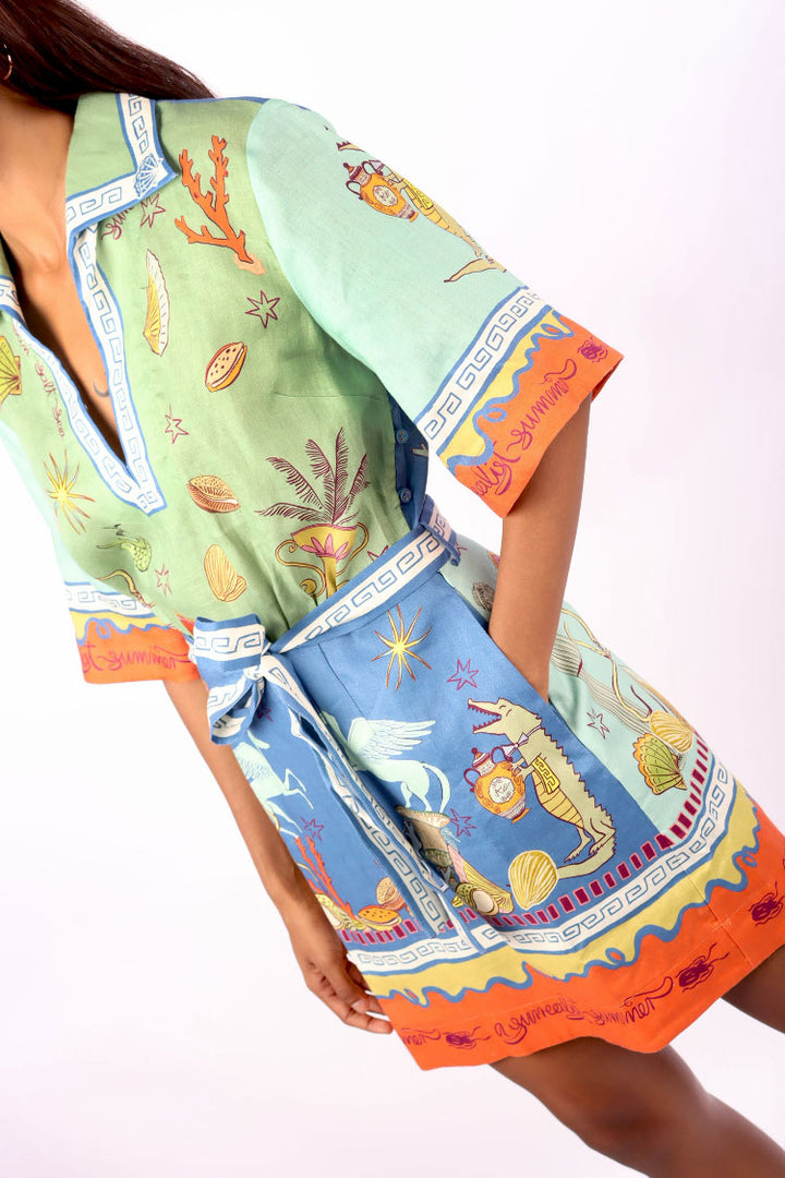 Surrealist Summer V Mini Dress
