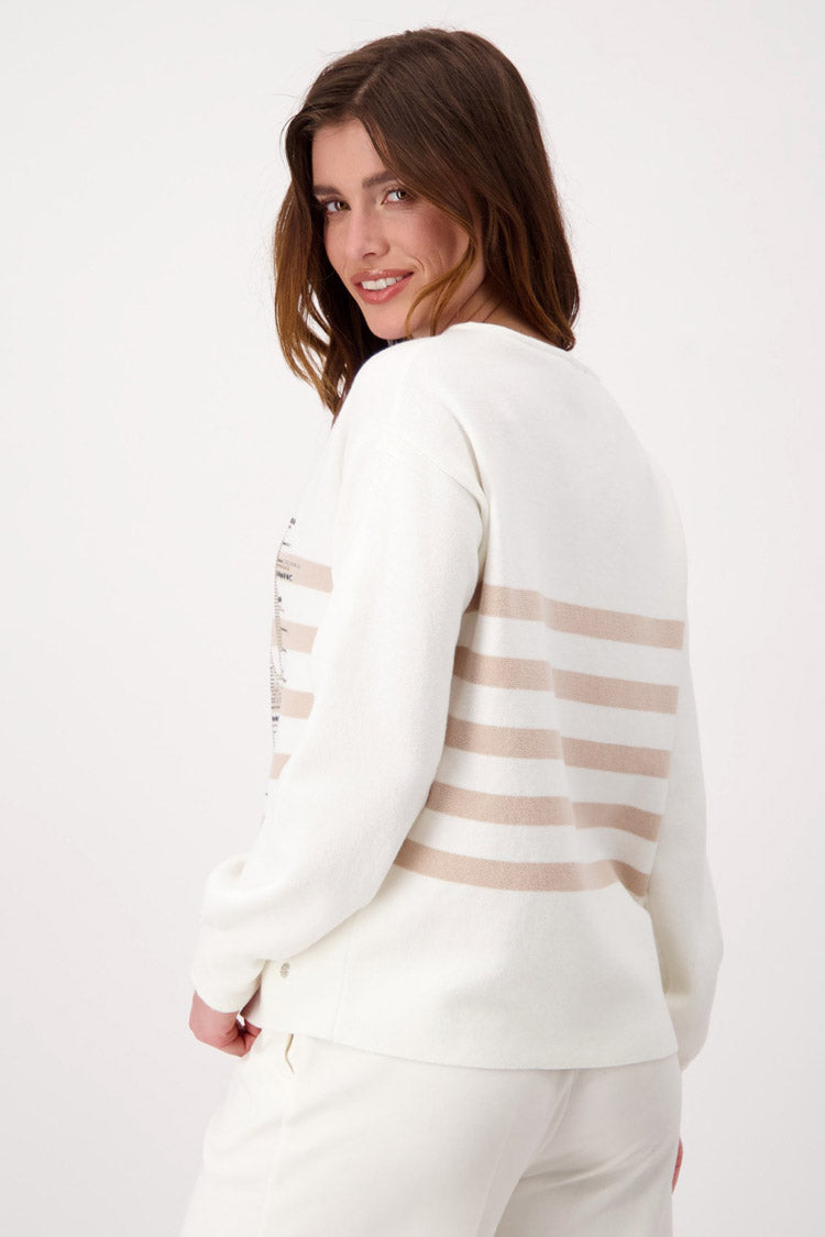 Sweater w Decorated Stripes