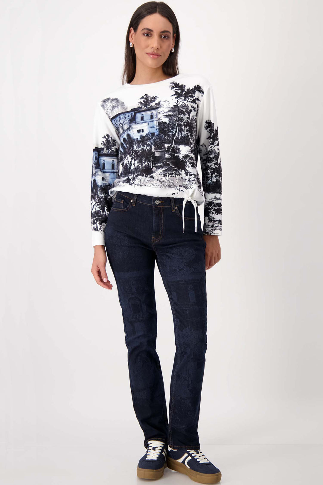 Sweatshirt w English Garden Print